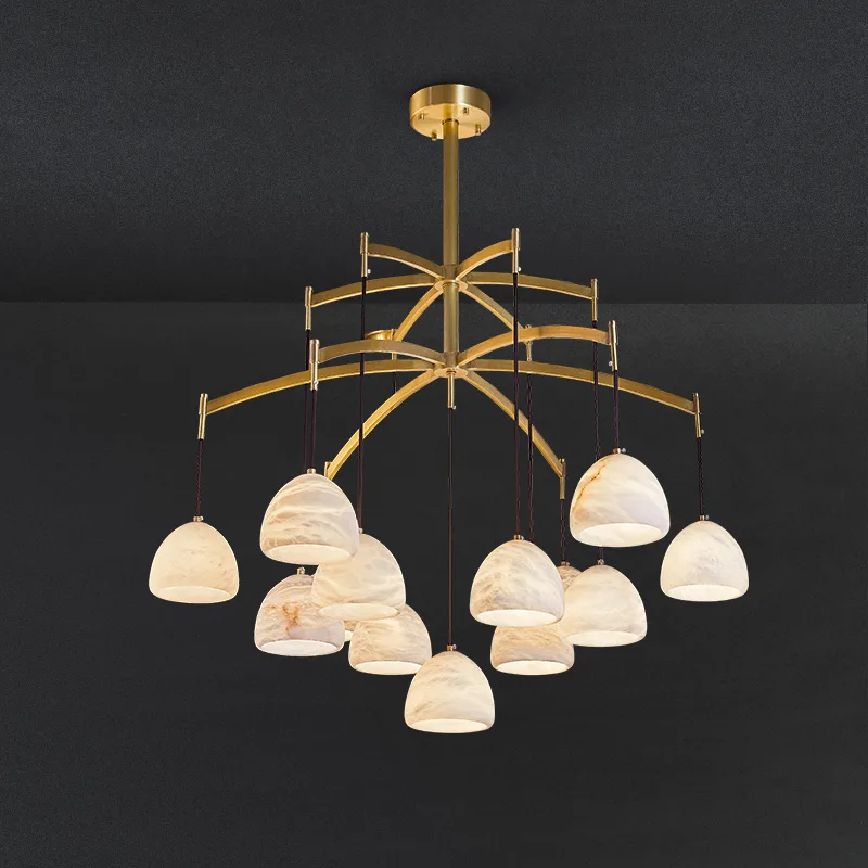 Cavelle Alabaster Dome Chandelier custom chandeliers