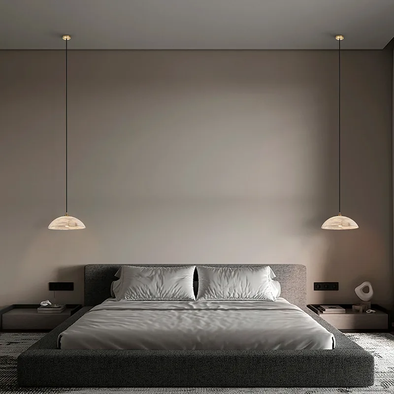 Serene Alabaster Dome Pendant Light image 4