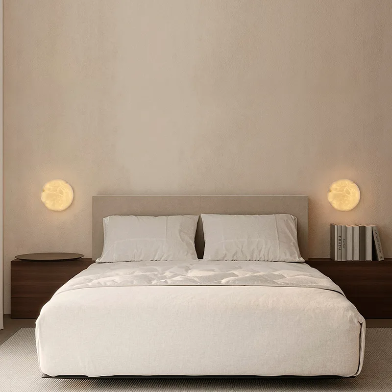 Luminous Alabaster Disc Wall Sconce image 6