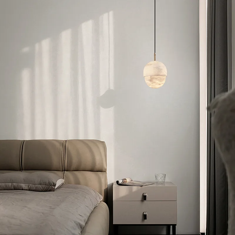 Solene Alabaster Globe Pendant Light image 5