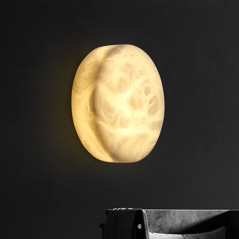Lunar Alabaster Wall Sconce custom sconces