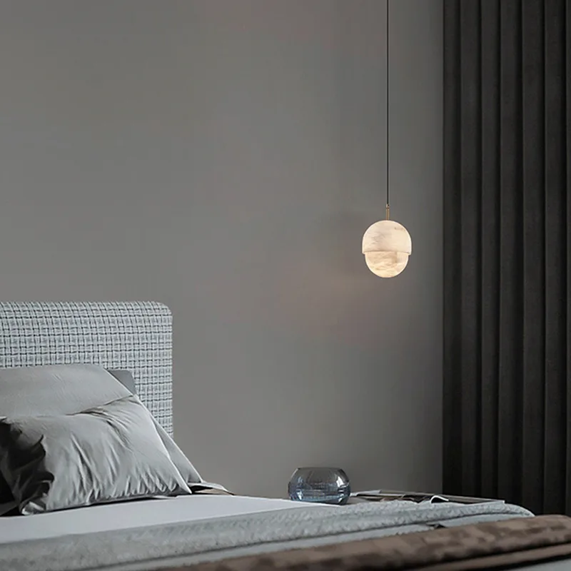 Solene Alabaster Globe Pendant Light image 6