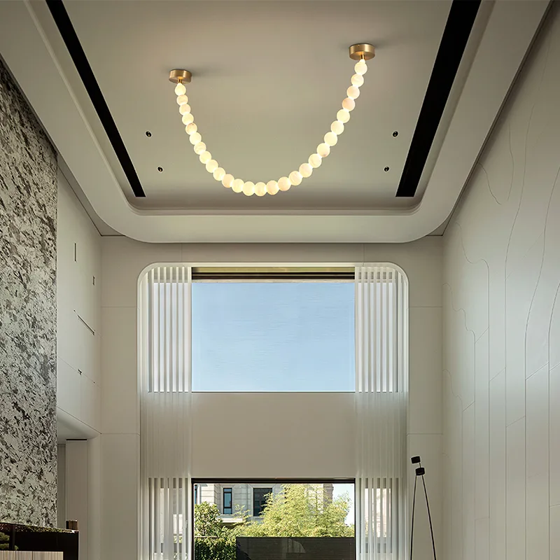 Pearl Glass Swag Chandelier image 2