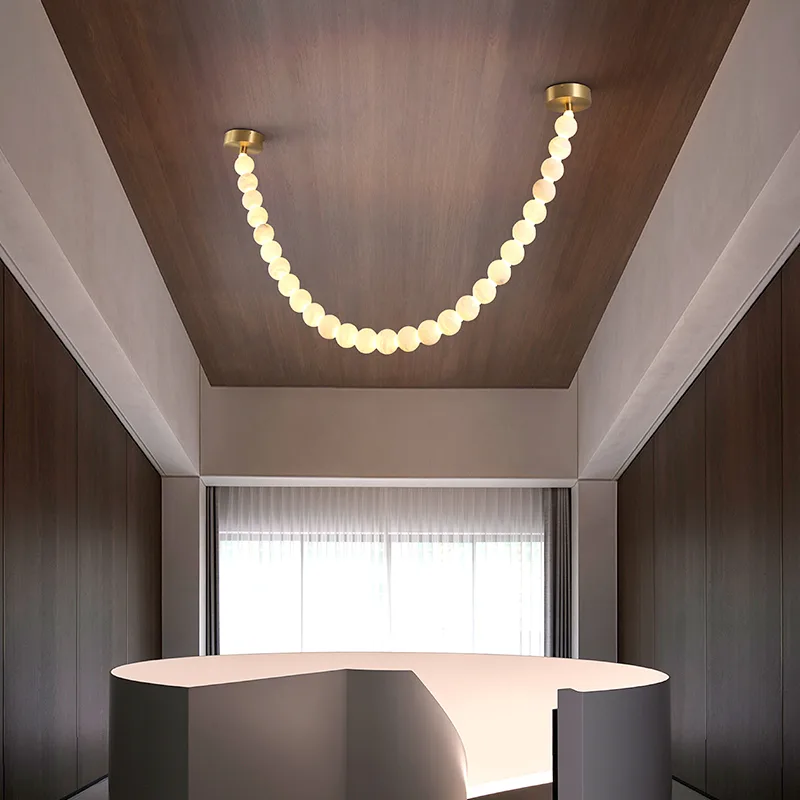 Pearl Glass Swag Chandelier image 5