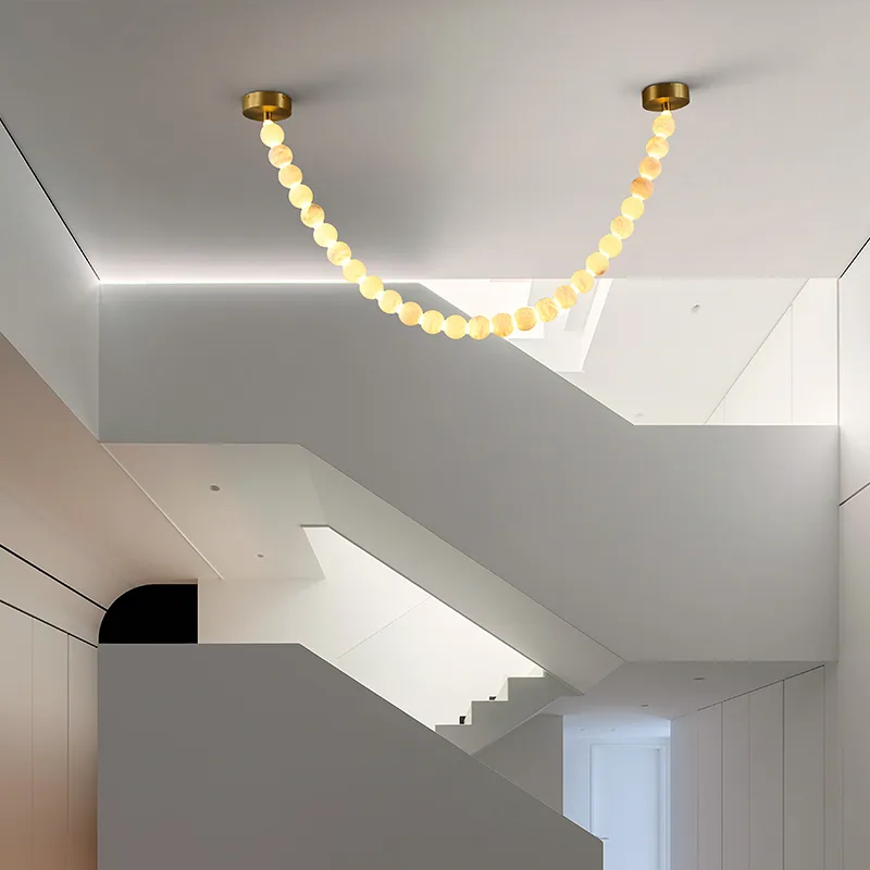 Pearl Glass Swag Chandelier image 4