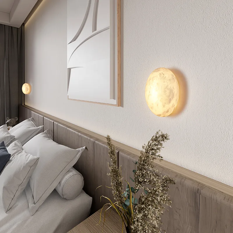 Mira Alabaster Disc Wall Sconce image 2