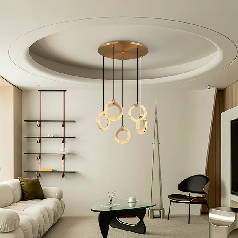 Vesta Alabaster Ring Pendant Light image 6