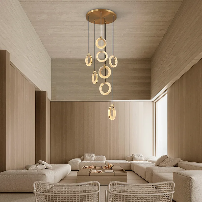 Vesta Alabaster Ring Pendant Light image 3