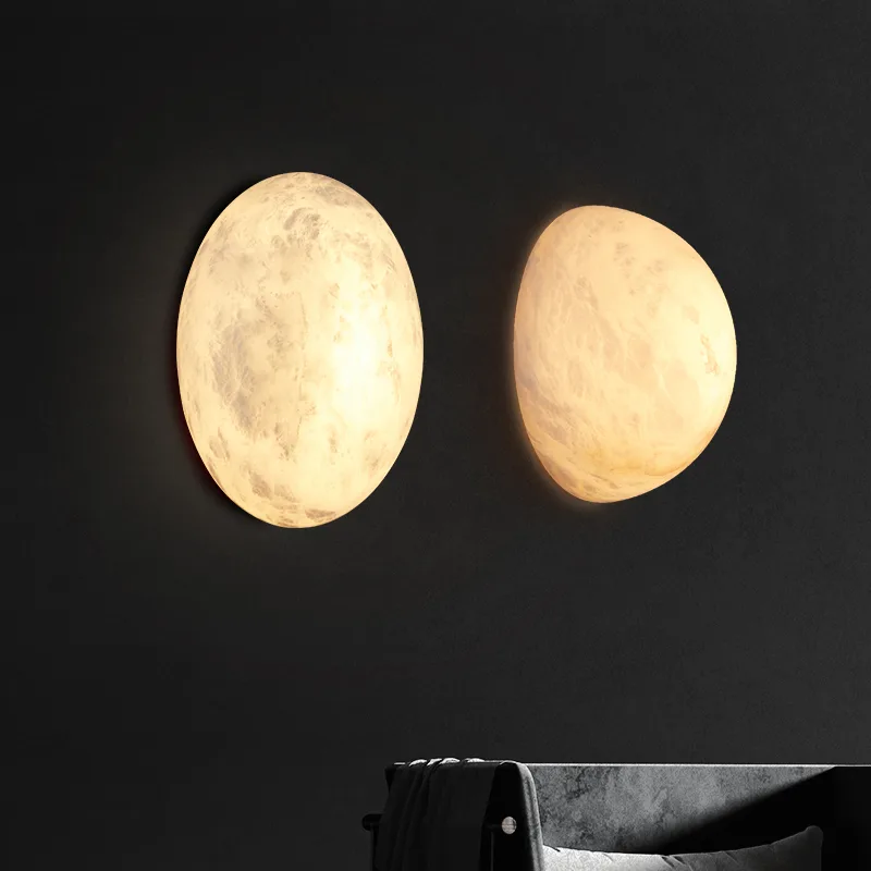 Mira Alabaster Disc Wall Sconce custom sconces