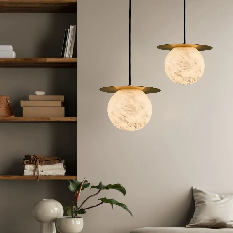 Arden Brass Globe Pendant Light image 3