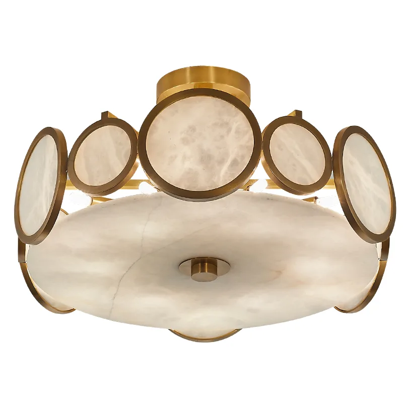 Luna Alabaster Disc Flushmount custom flushmounts