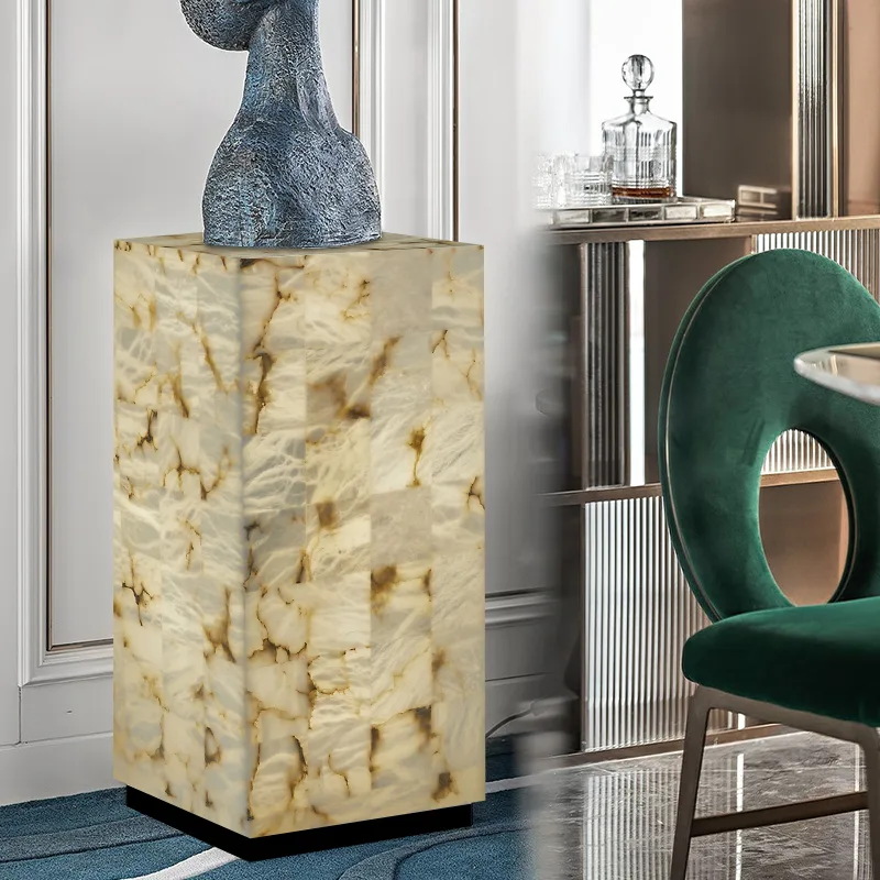 Solene Alabaster Cube Floor Lamp image 2