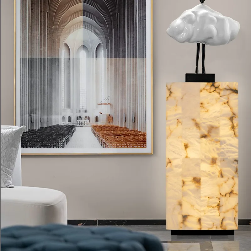 Solene Alabaster Cube Floor Lamp image 5