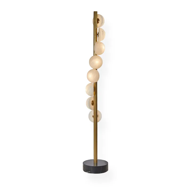 Gilded Opal Globe Floor Lamp custom floor lamp
