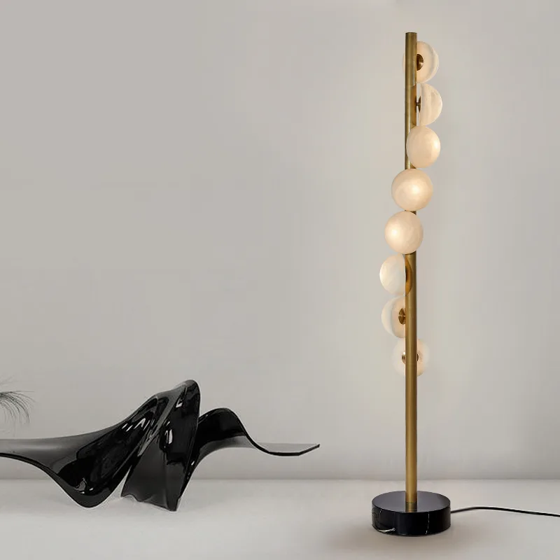 Gilded Opal Globe Floor Lamp image 6