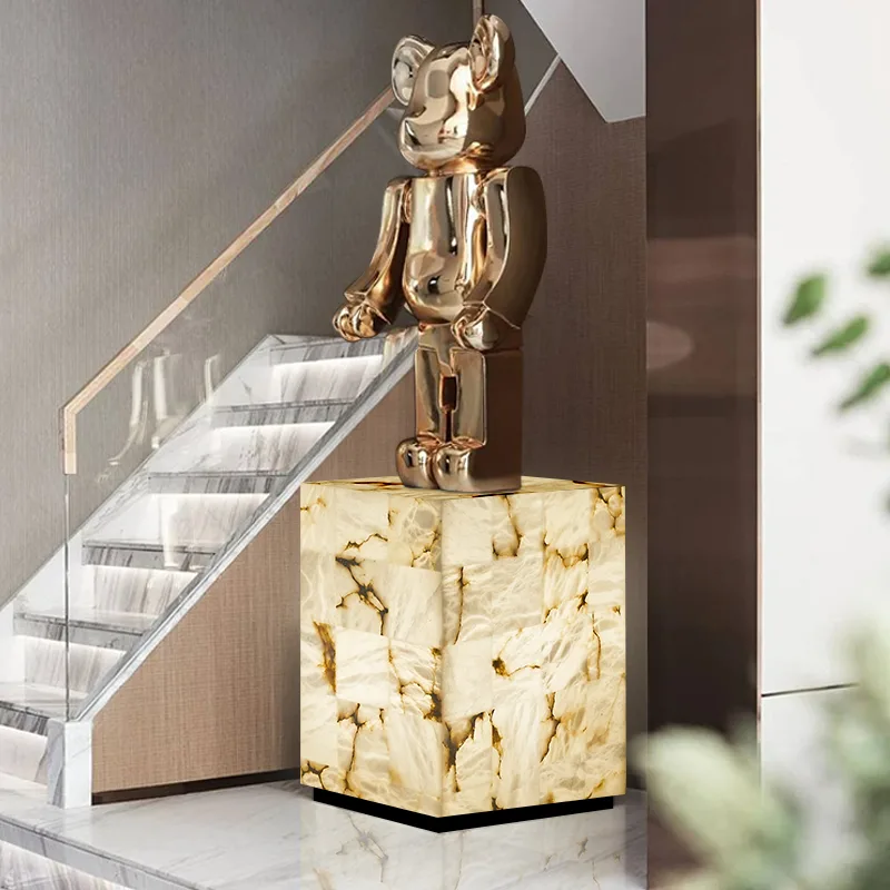 Solene Alabaster Cube Floor Lamp image 4