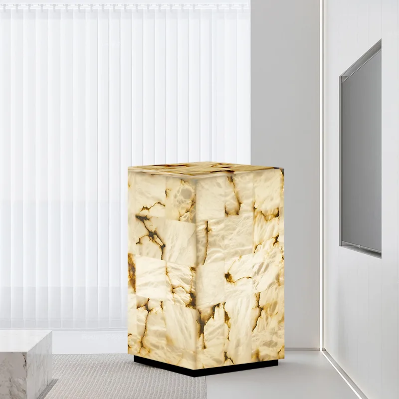 Solene Alabaster Cube Floor Lamp image 6