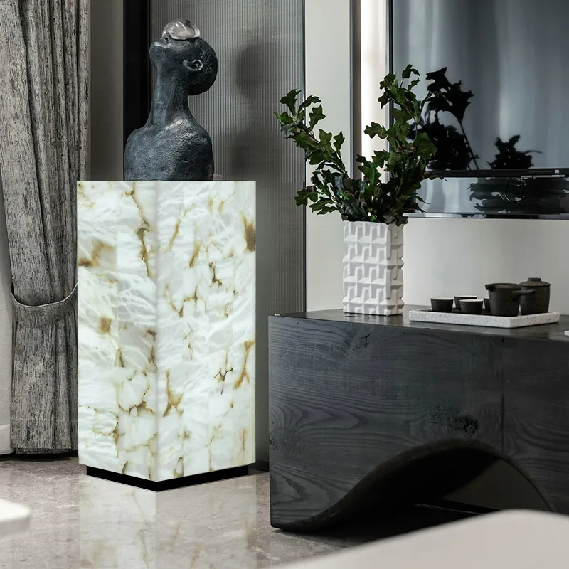 Solene Alabaster Cube Floor Lamp image 3
