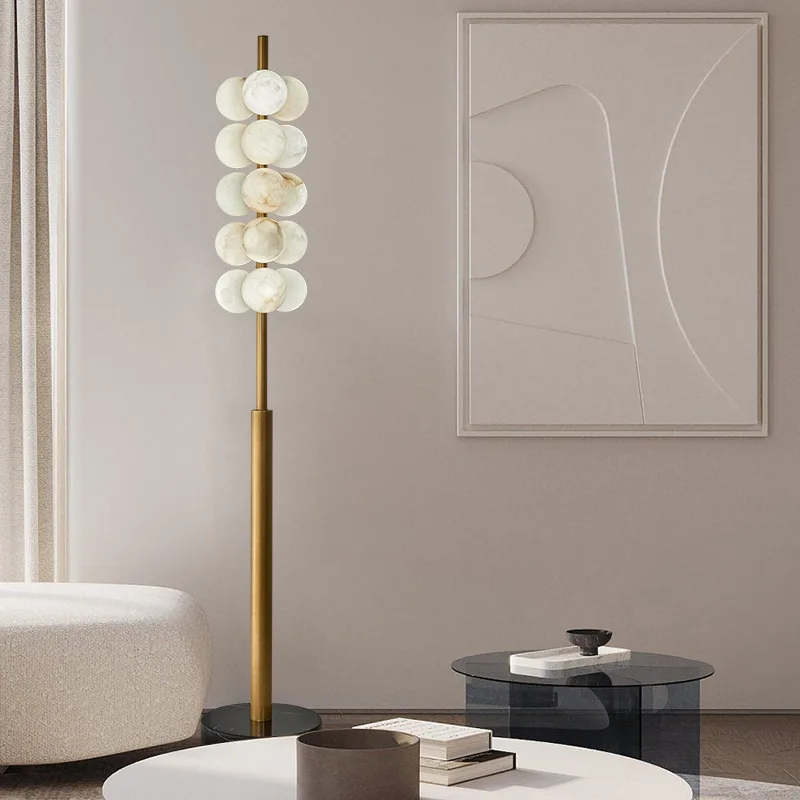 Aureate Alabaster Globe Floor Lamp image 2