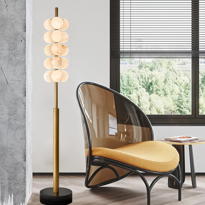 Aureate Alabaster Globe Floor Lamp image 3