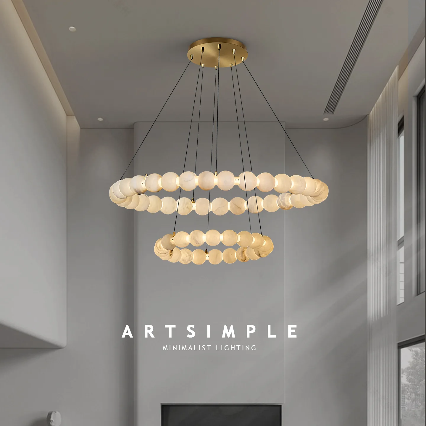 Avel Pearl Ring Pendant Light image 3