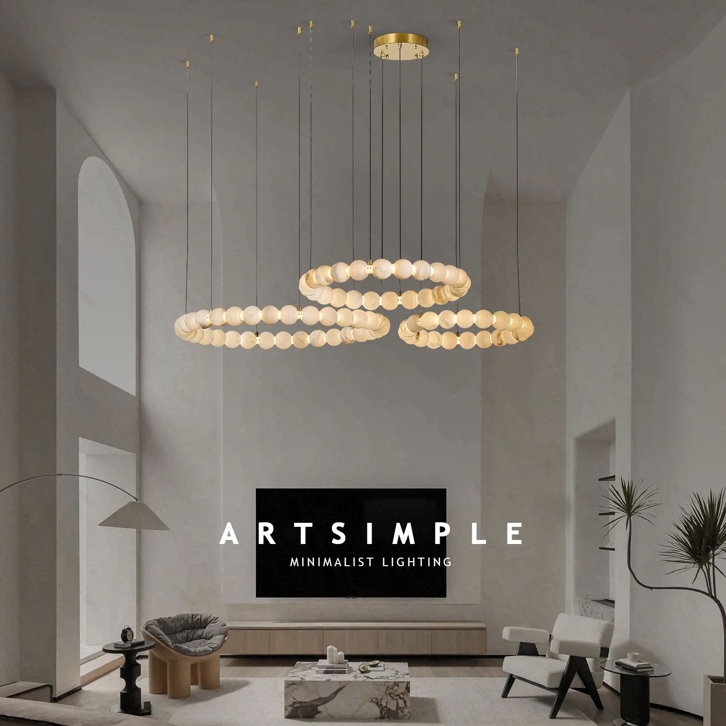Avel Pearl Ring Pendant Light image 5