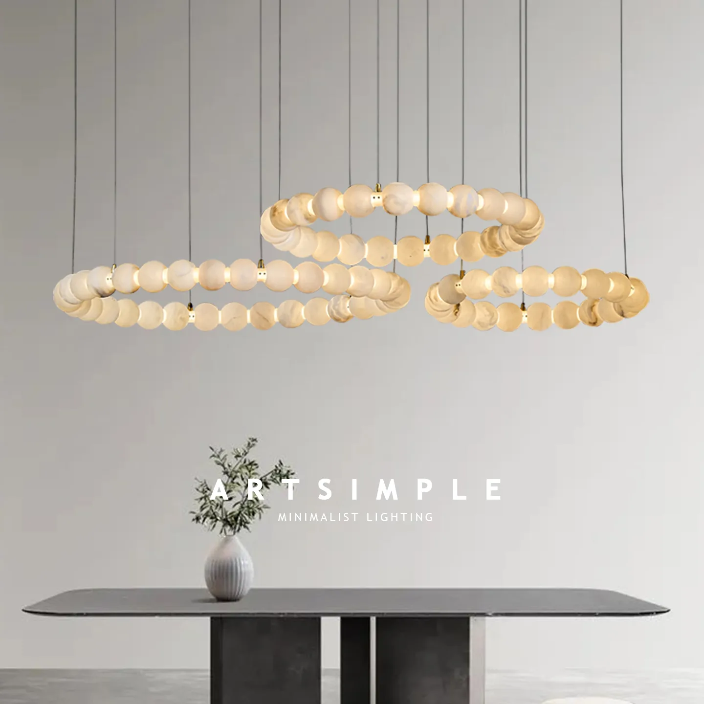 Avel Pearl Ring Pendant Light image 2