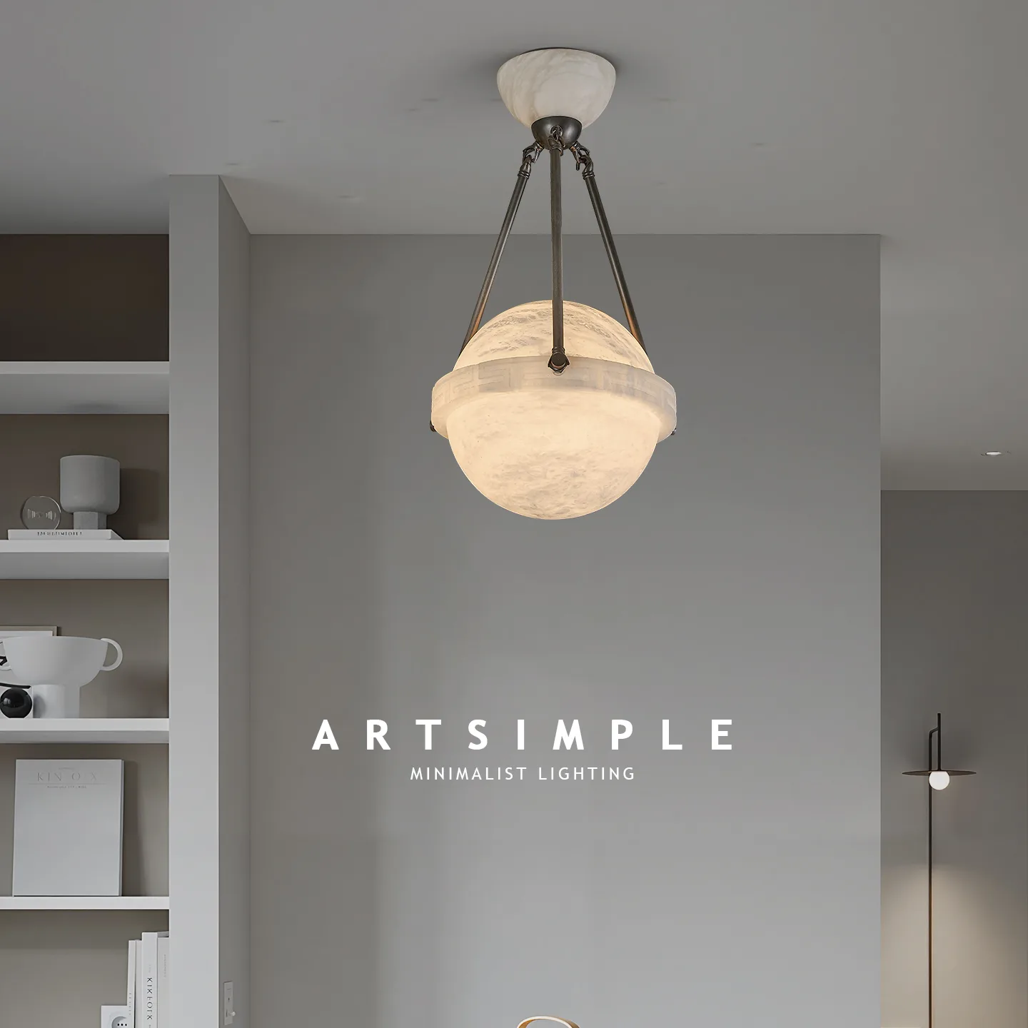 Nora Marble Bowl Pendant Light image 5