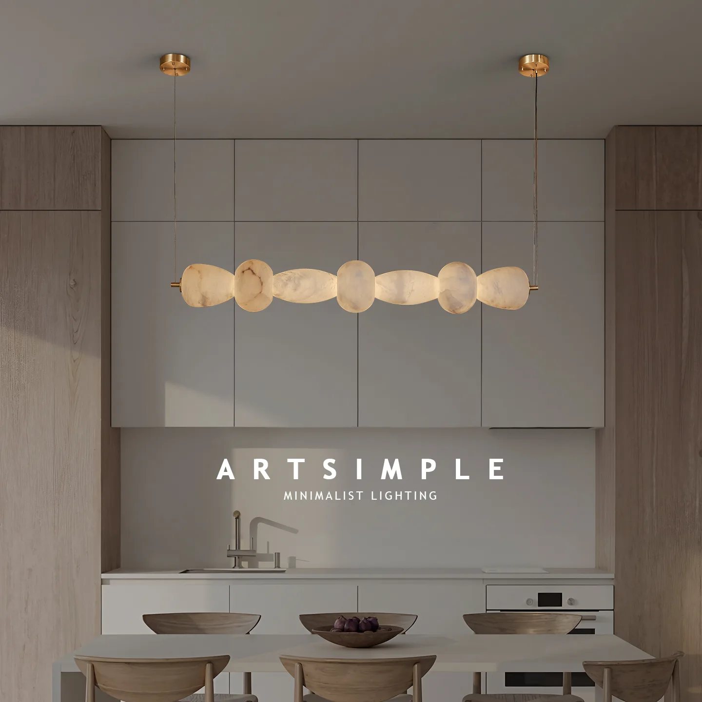 Marlow Marble Linear Chandelier image 4