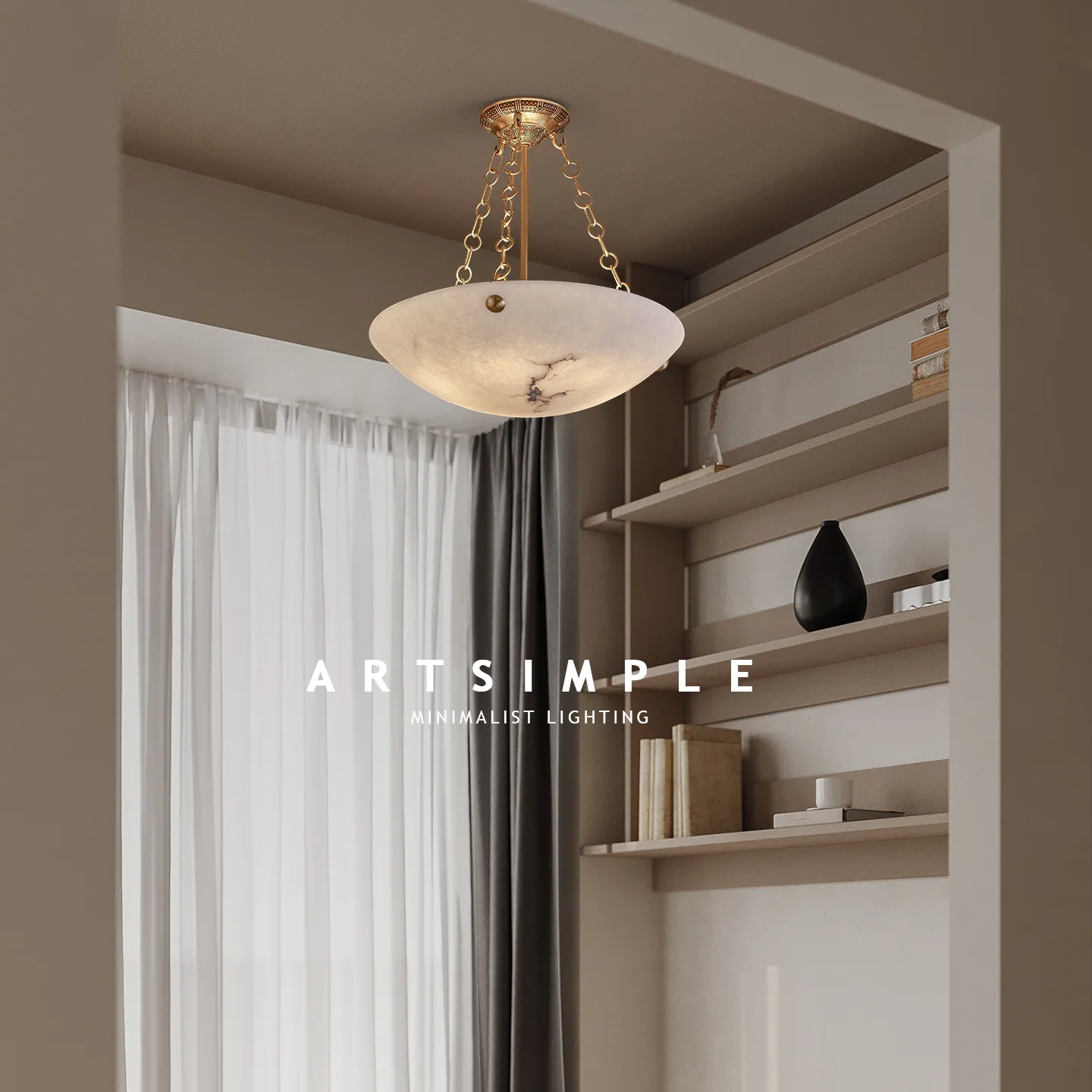 Vesta Marble Bowl Pendant Light image 5
