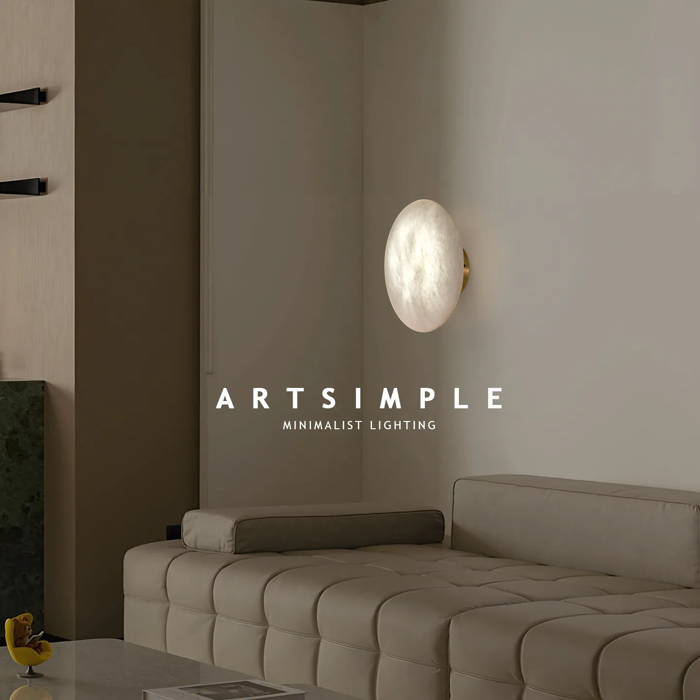 Nera Marble Disc Wall Sconce image 4