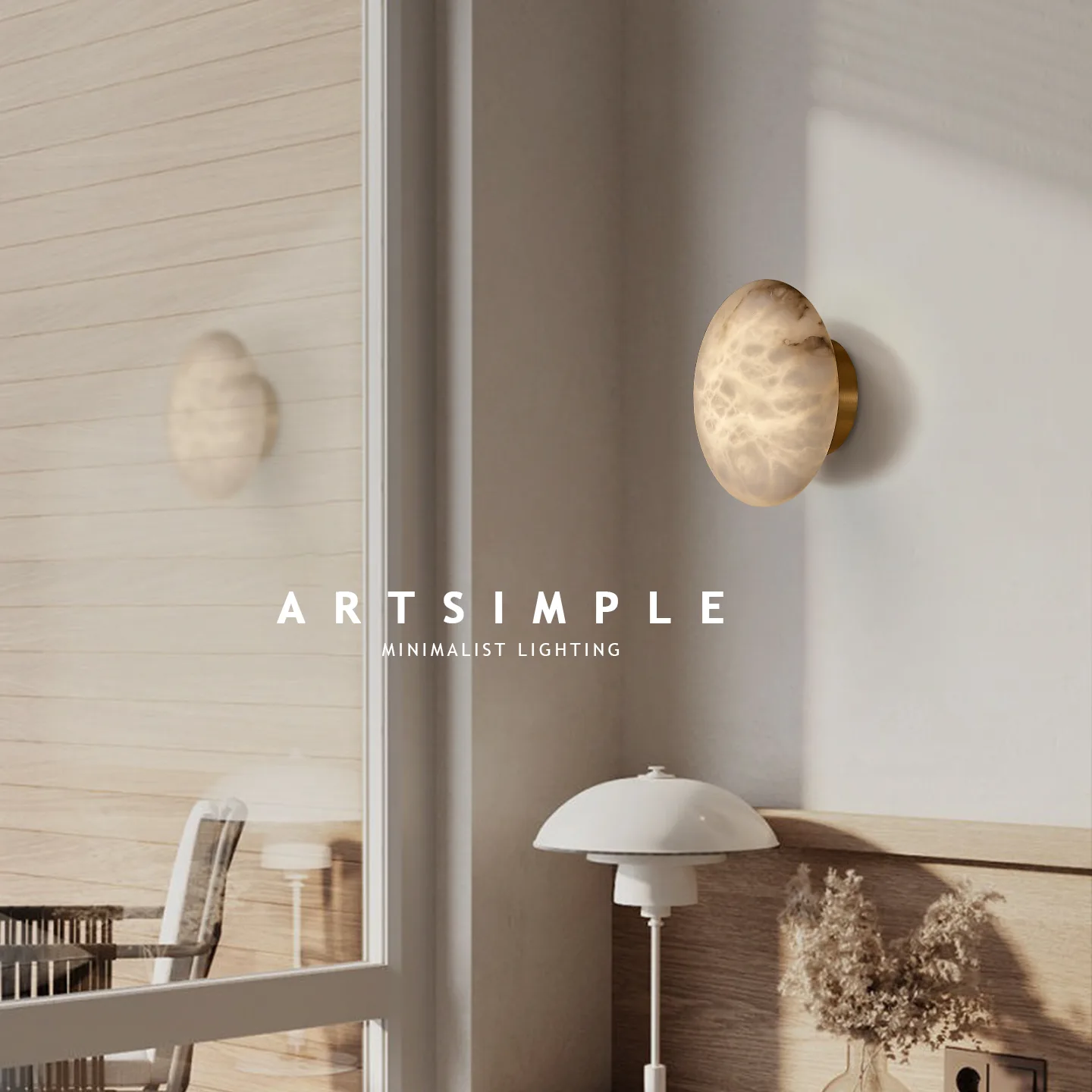Nera Marble Disc Wall Sconce image 5