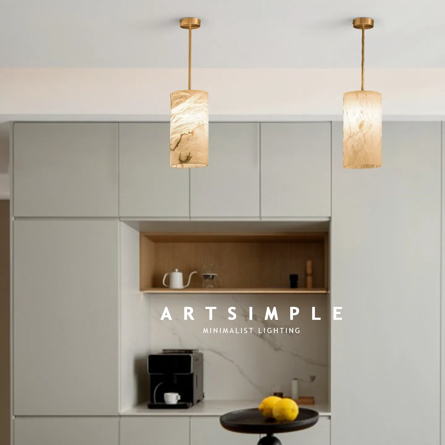Design 19 Marble Cylinder Pendant Light image 4