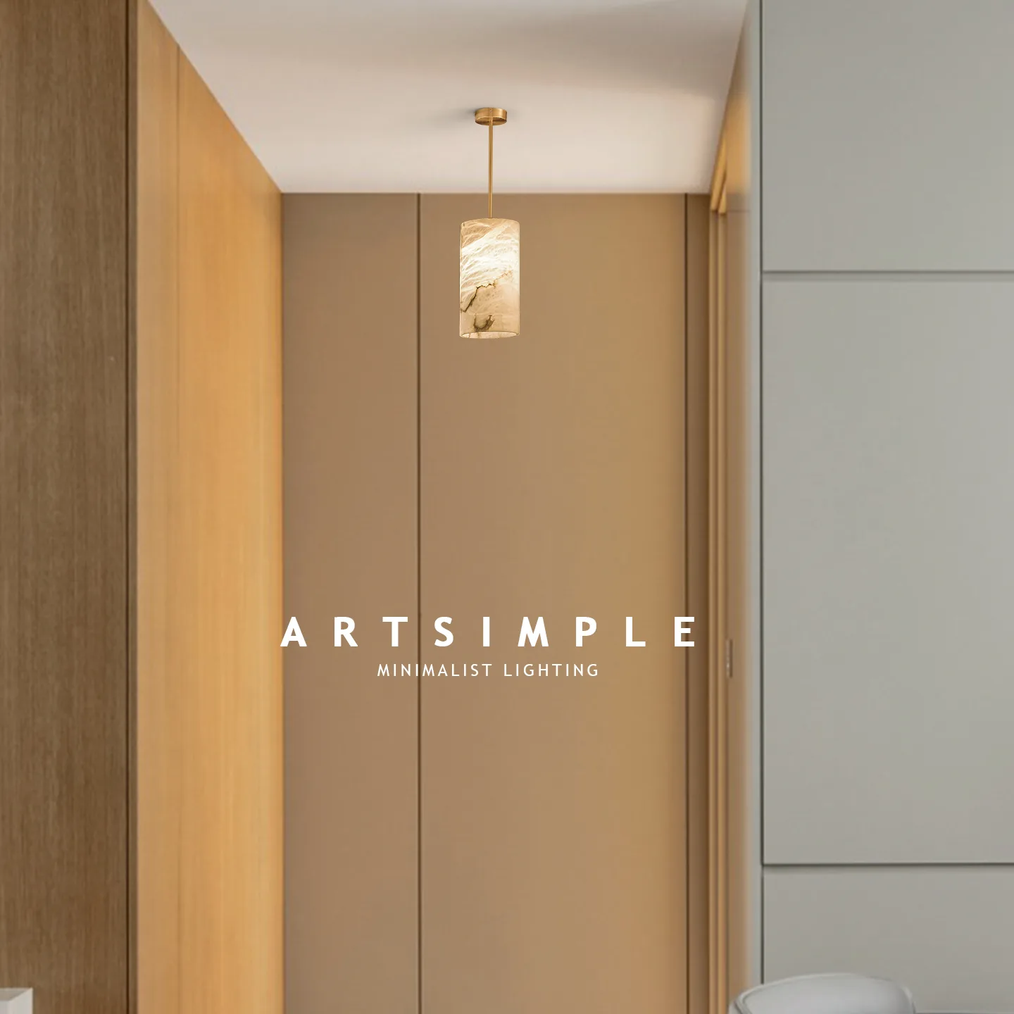 Design 19 Marble Cylinder Pendant Light image 5