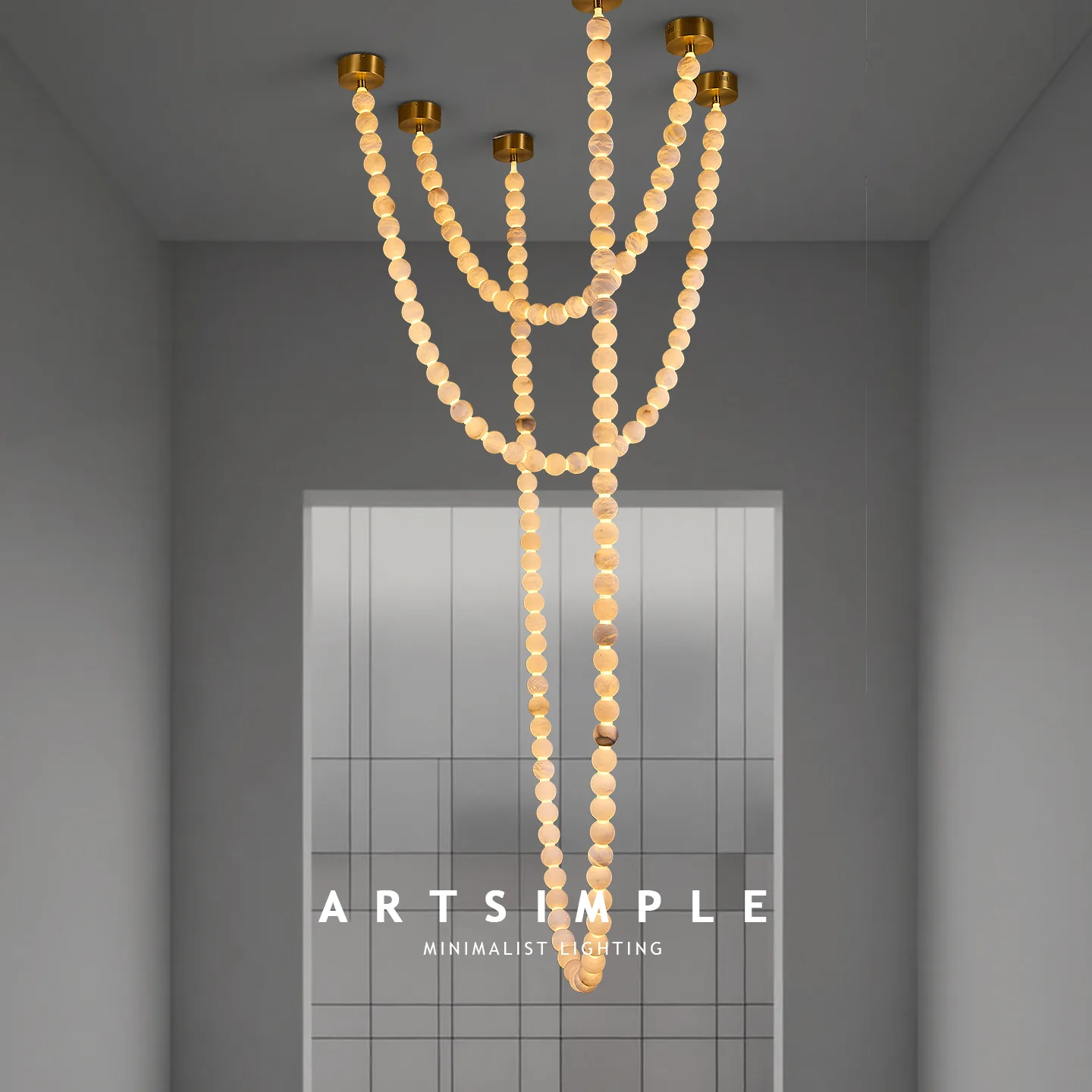 Design 18 Beaded Cascade Pendant Light image 3