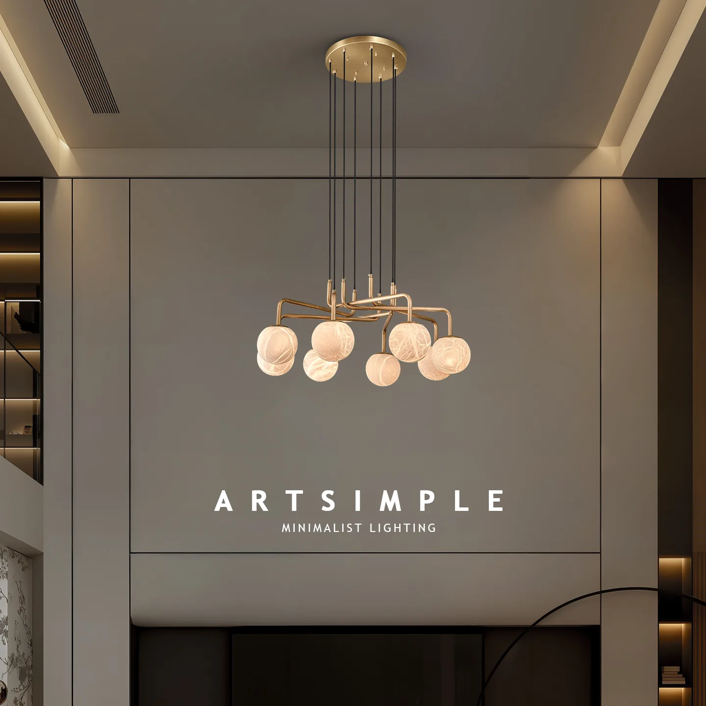 Marlow Marble Globe Chandelier image 5
