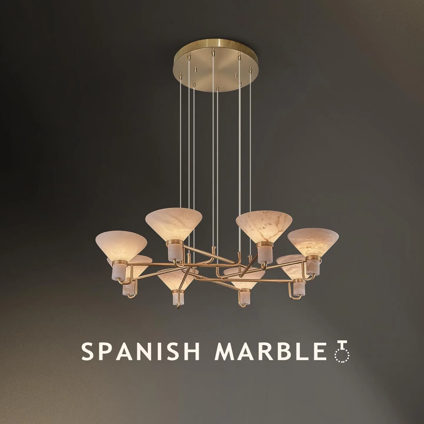 Elara Spanish Marble Chandelier custom chandeliers