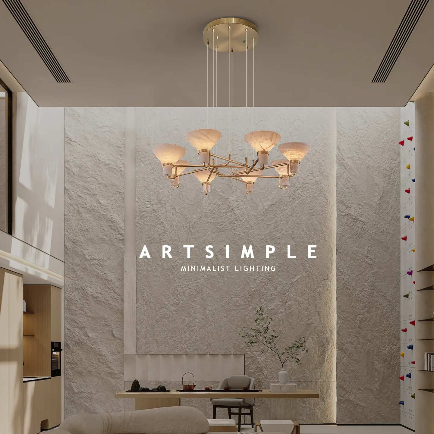 Elara Spanish Marble Chandelier image 4