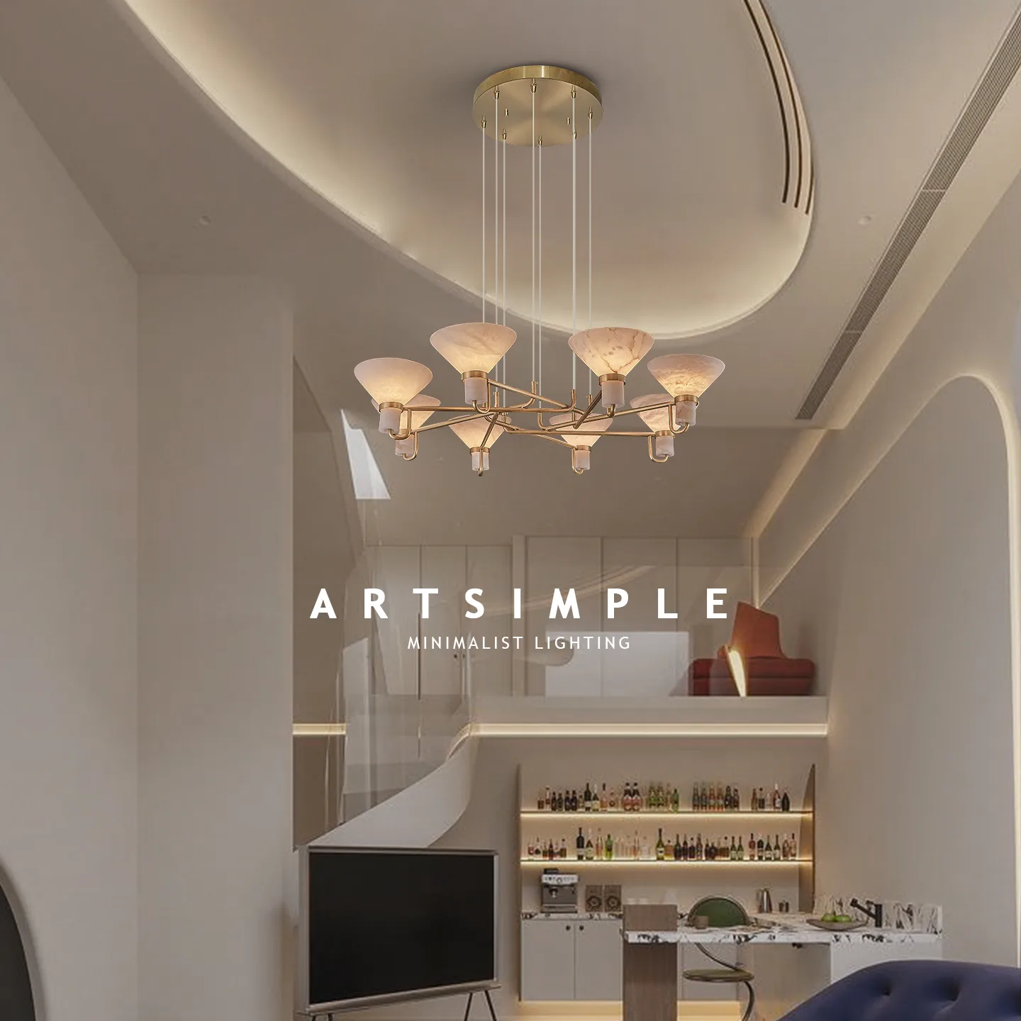 Elara Spanish Marble Chandelier image 5
