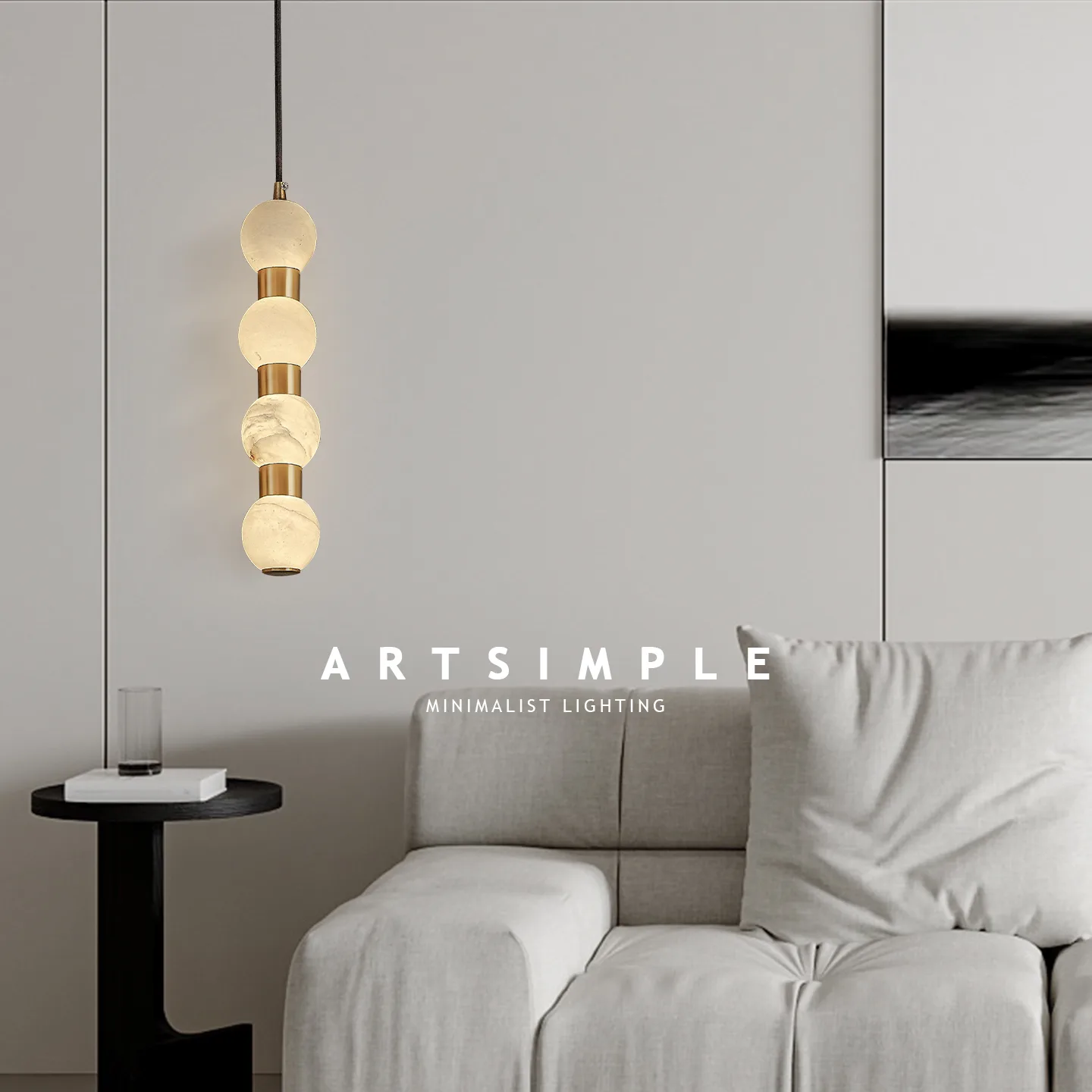 Avel Stone Stack Pendant Light image 2