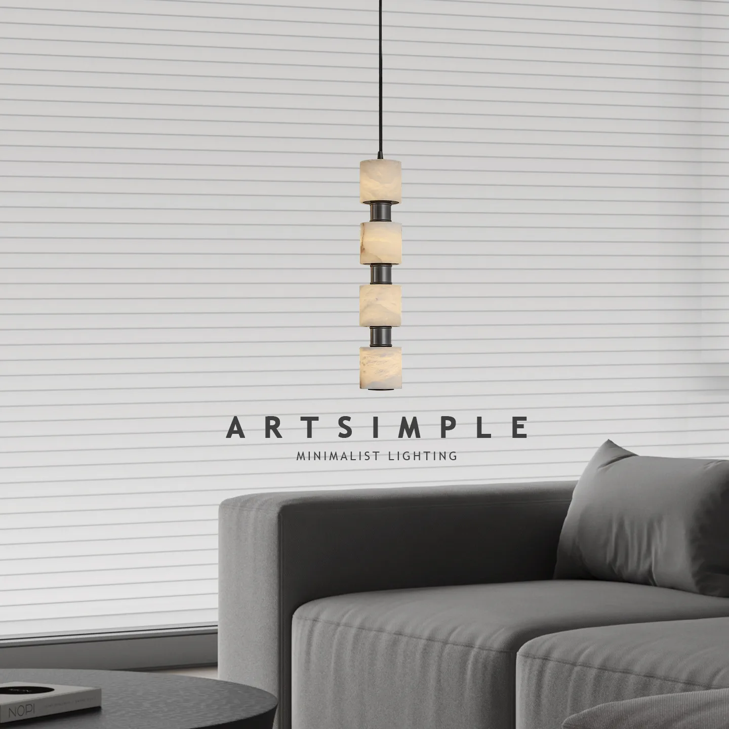 Avel Stone Stack Pendant Light image 5