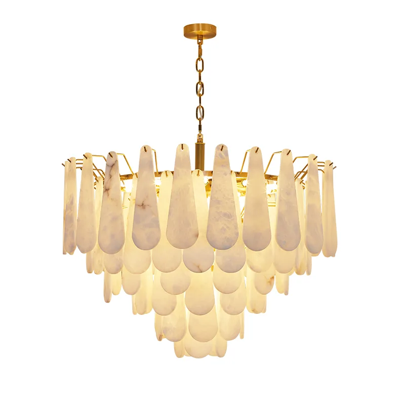 Lustrous Shell Tiered Chandelier custom chandeliers