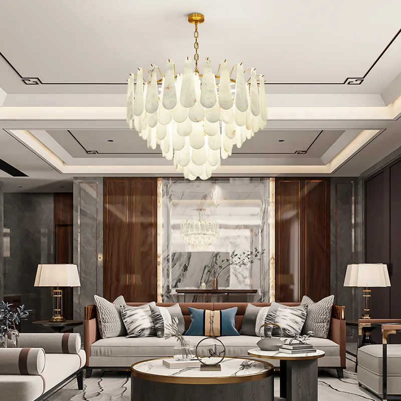 Lustrous Shell Tiered Chandelier image 5