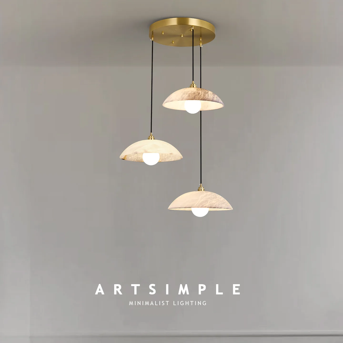Serene Alabaster Dome Pendant Light image 3