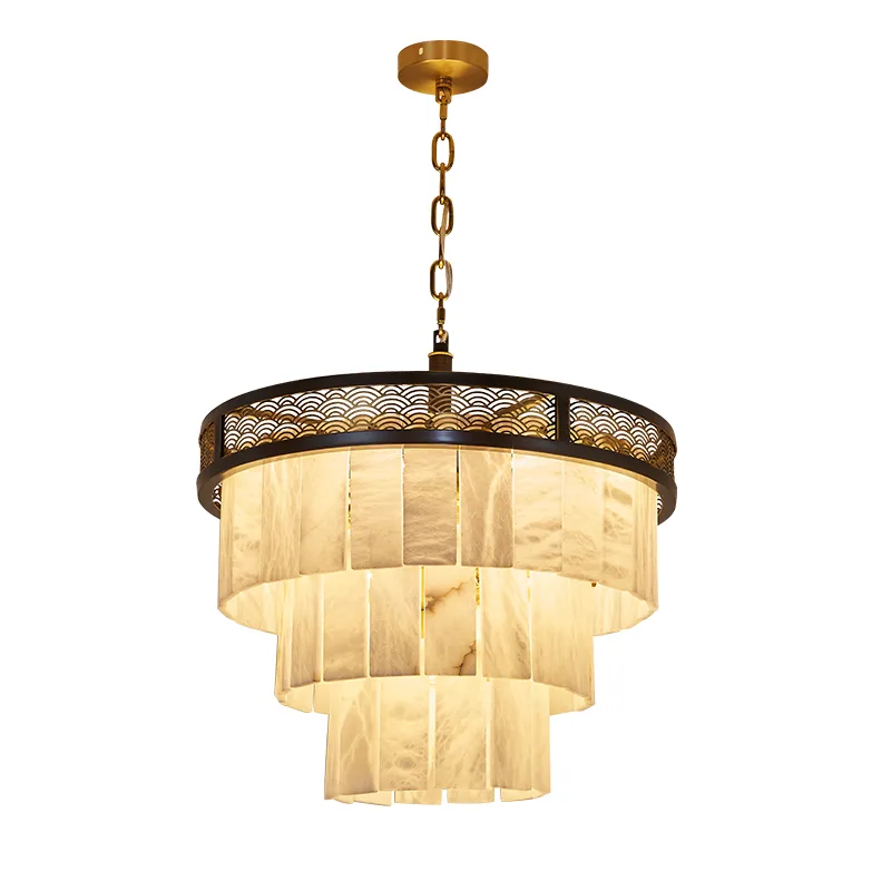Cavelle Alabaster Tier Chandelier custom chandeliers