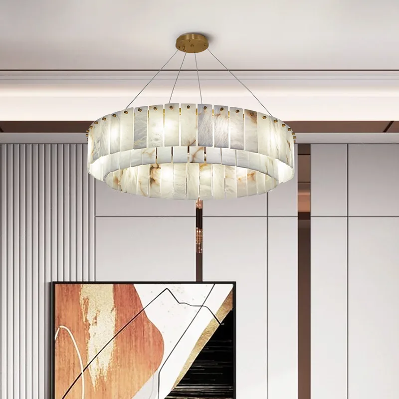Aureate Alabaster Ring Chandelier image 3
