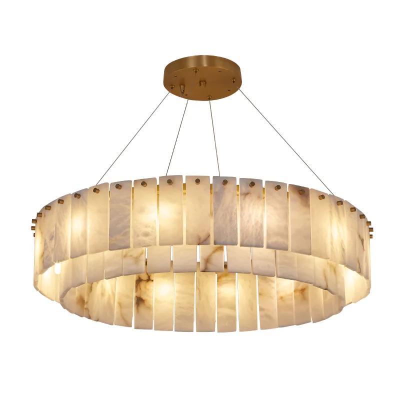 Aureate Alabaster Ring Chandelier custom chandeliers