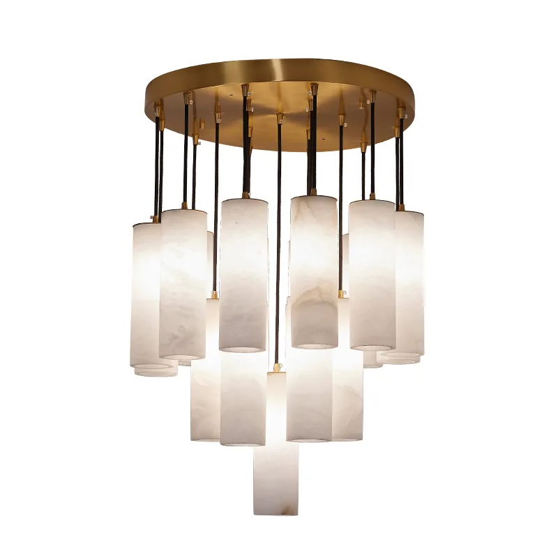 Rovelle Alabaster Cascade Chandelier custom chandeliers