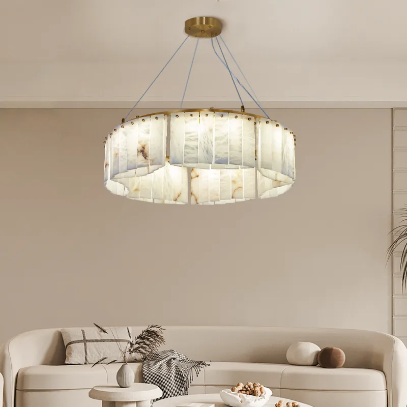 Aster Alabaster Ring Chandelier image 2
