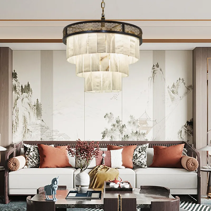 Cavelle Alabaster Tier Chandelier image 3